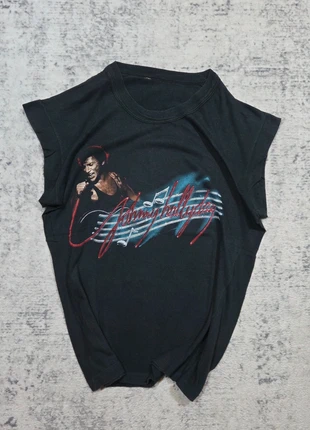 🎤 T-shirt Johnny Hallyday Vintage 90s Noir Rock Collector S/M, marca: johnny hallyday, estado: Muito bom, tamanho: S, €49.99, €53.19 inclui Proteção do Comprador Pro