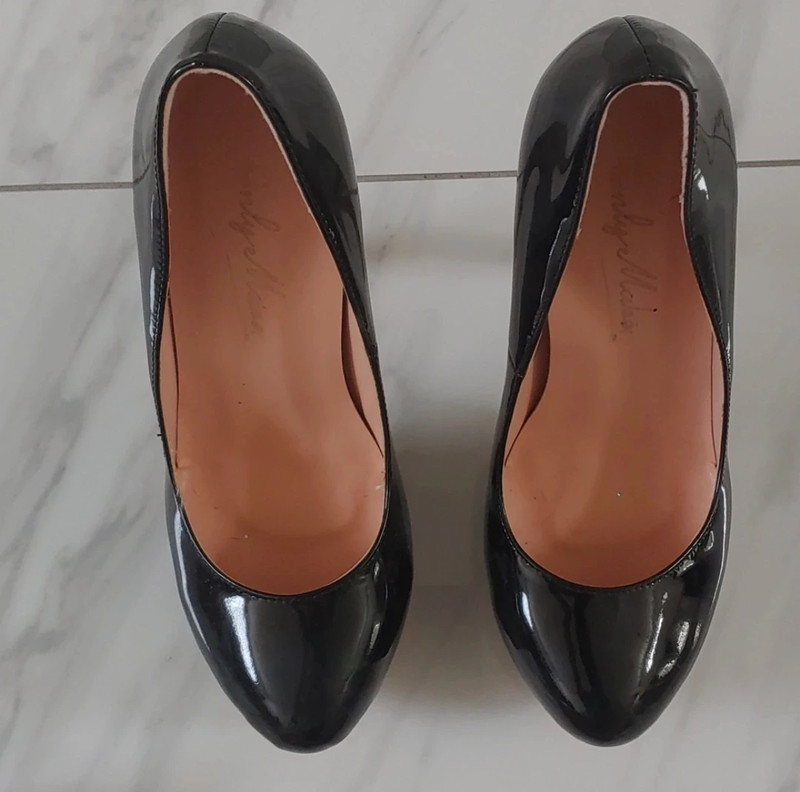 Women's Platform Black and Leopard Heels Size 9 2