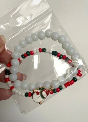 Christmas snowman festive stretch beaded stacking bracelets x 2, condition: New without tags, £3.00, £3.85 includes Buyer Protection