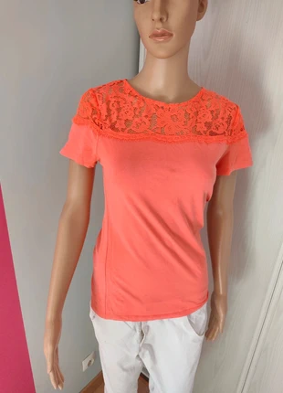Maillot manche courte femme taille S H&M orange corail, marca: H&M, estado: Muy bueno, tamaño: S / 36 / 8, 3,00 €, 3,85 € Protección al comprador Pro incluida