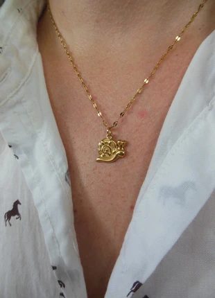 Collier escargot souriant heureux 🌟 porte bonheur 🌟 collier acier inoxydable, marke: acier inoxydable, zustand: Sehr gut, 8,00 €, 9,10 € beinhaltet Vinted-Käuferschutz Pro