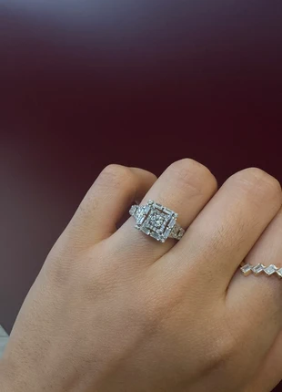 Bague de fiançailles en argent 925, estado: Novo com etiquetas, tamanho: 18,5 mm Ø / 19,5, €60.00, €63.70 inclui Proteção do Comprador