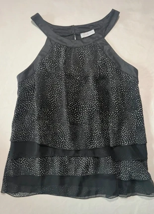 Top à volants motif pois, marca: COQUETTE, estado: Muito bom, tamanho: L / 40 / 12, €5.50, €6.48 inclui Proteção do Comprador