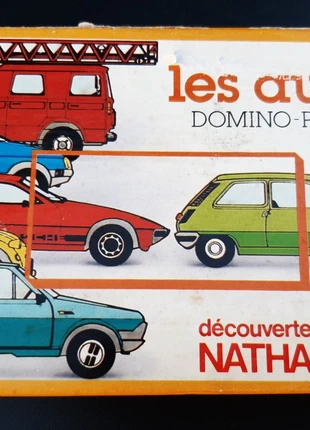 Jeu vintage 1979 dominos puzzle auto, brand: Nathan, condition: Satisfactory, size: One size, €6.00, €7.00 includes Buyer Protection