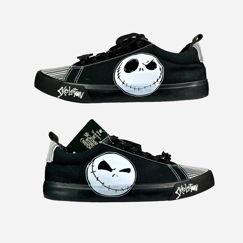 Disney The Nightmare Before Christmas Black White Mens Athletic Shoes Sz 11 4