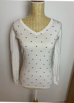 Pull Col en V à Pois Tommy Hilfiger Crème - Taille XXS - Rosé, brand: Tommy Hilfiger, condition: Very good, size: XXS / 32 / 4, €5.00, €5.95 includes Buyer Protection Pro
