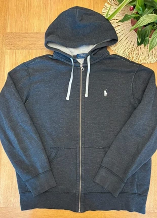 Veste zip à capuche polo Ralph Lauren noir logo brodée blanc, brand: Ralph Lauren, condition: Very good, size: L, €55.00, €58.45 includes Buyer Protection