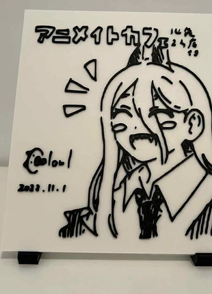 Shikishi Power Chainsaw Man - Impression 3D, marca: Impression, estado: Muito bom, tamanho: Tamanho único, €15.00, €16.45 inclui Proteção do Comprador Pro