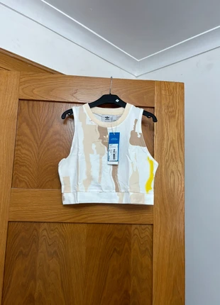 Adidas Originals Sleeveless Cropped Tank Top Colour White Multi Size 14, brand: adidas Originals, condition: New with tags, size: M / UK 12-14, £11.00, £12.25 includes Buyer Protection Pro