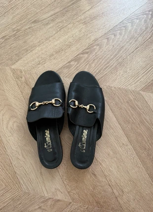 Mules noires, estado: Bom, tamanho: 37, €4.00, €4.90 inclui Proteção do Comprador