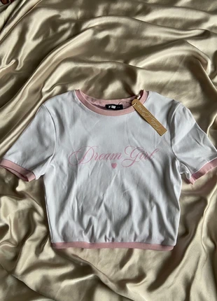 Coquette lolita style y2k trend white pink crop top, marke: COQUETTE, zustand: Neu, mit Etikett, größe: S / 36 / 8, 13,00 €, 14,35 € inklusive Vinted-Käuferschutz