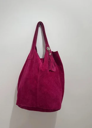 Sac à main en cuir fuschia, brand: The Genuine Leather, condizioni: Buone, €12.00, €13.30 include la Protezione acquisti