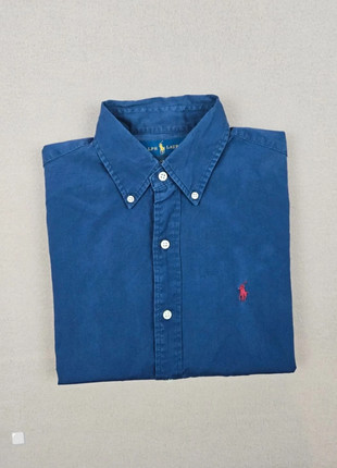 Chemise manches longues polo Ralph lauren bleu logo brodé rouge taille S, brand: Ralph Lauren, condizioni: Ottime, taglia: S, €17.50, €19.08 include la Protezione acquisti