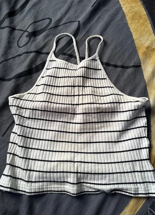 Top blanc rayé noir, marca: La Halle, estado: Muy bueno, tamaño: Otros, 1,00 €, 1,75 € Protección al comprador incluida