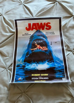 Jaws Poster Canvas print 11x16, condition: New with tags, £3.00, £3.85 includes Buyer Protection