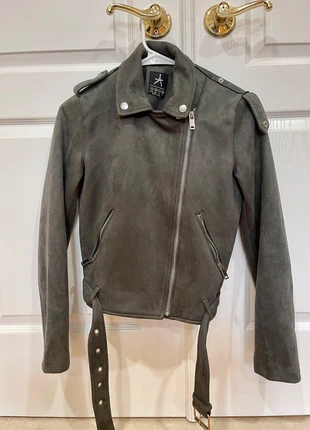 Faux Suede Biker Moto Jacket, brand: Atmosphere, condition: Very good, size: S / UK 8-10, £13.60, £14.98 includes Buyer Protection