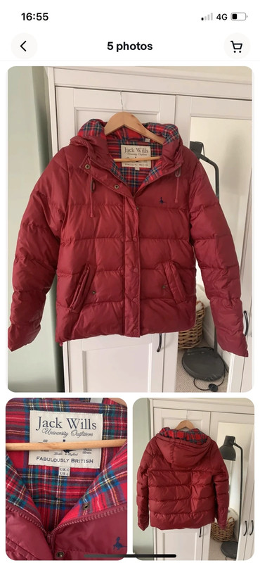 Jack wills burgundy coat hot sale