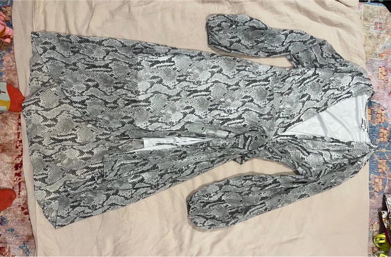 Gray snakeskin Express dress 2