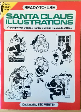 Santa Claus Illustrations copyright free designs book art, état: Bon état, 4,00 €, 4,90 € Protection acheteurs incluse