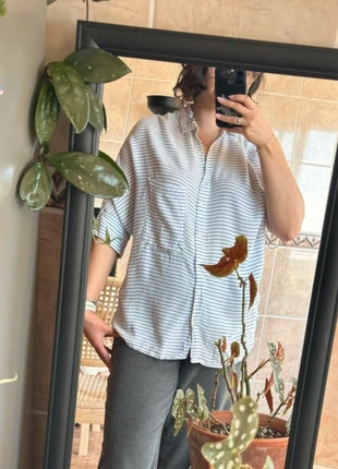 Camisa riscas oversize pull&bear, marque: Pull & Bear, état: Bon état, taille: S / 36 / 8, 8,00 €, 9,10 € Protection acheteurs incluse