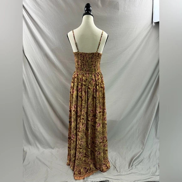 Boho Floral Print Cami Dress Yellow 3