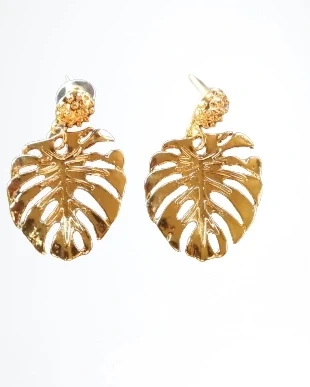 boucles d oreilles feuilles avec strass dorées neuves , état: Neuf sans étiquette, 3,00 €, 3,85 € Protection acheteurs incluse