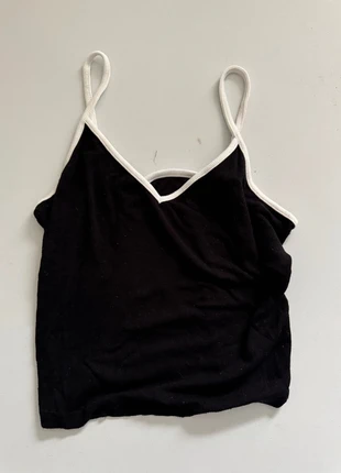 Zwart cropped topje van Dazy – maat M, merk: Dazy, staat: Heel goed, maat: M / 38 / 10, € 2,49, € 3,31 inclusief Kopersbescherming