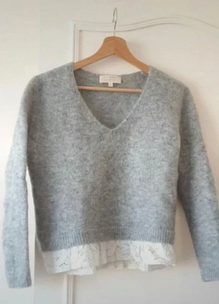 Pull Alfred sezane gris chiné t36, merk: Sézane, staat: Heel goed, maat: S / 36 / 8, € 50,00, € 53,20 inclusief Kopersbescherming
