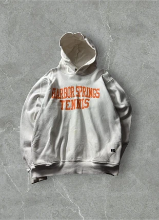 Hoodie / Pull à capuche Russel Athletic USA vintage blanc crème – Taille M Oversize (Unisexe), brand: Russel Athletic, condition: Good, size: M, €12.00, €13.30 includes Buyer Protection Pro