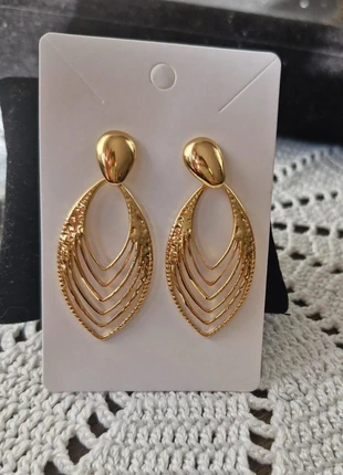 Boucles pendantes dorées acier inox, marque: acier inoxydable, état: Neuf sans étiquette, 6,39 €, 7,41 € Protection acheteurs incluse