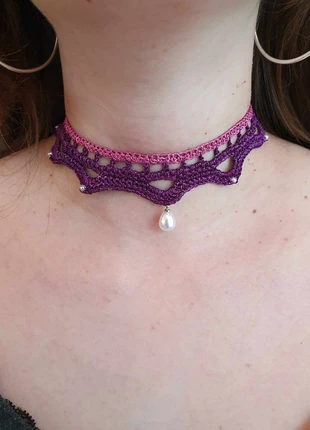 Choker/ ras du cou en crochet neuf, marque: DreamcatcheuseArt, état: Neuf sans étiquette, 20,00 €, 21,70 € Protection acheteurs incluse