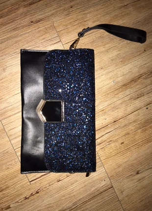 Pochette soirée neuve Bleu, doré et noir , estado: Novo sem etiquetas, €5.00, €5.95 inclui Proteção do Comprador