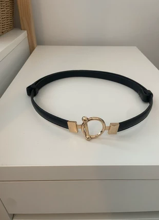 Ceinture fine noire et dorée réglable avec boucle originale, estado: Muy bueno, tamaño: Ajustable, 4,00 €, 4,90 € Protección al comprador incluida