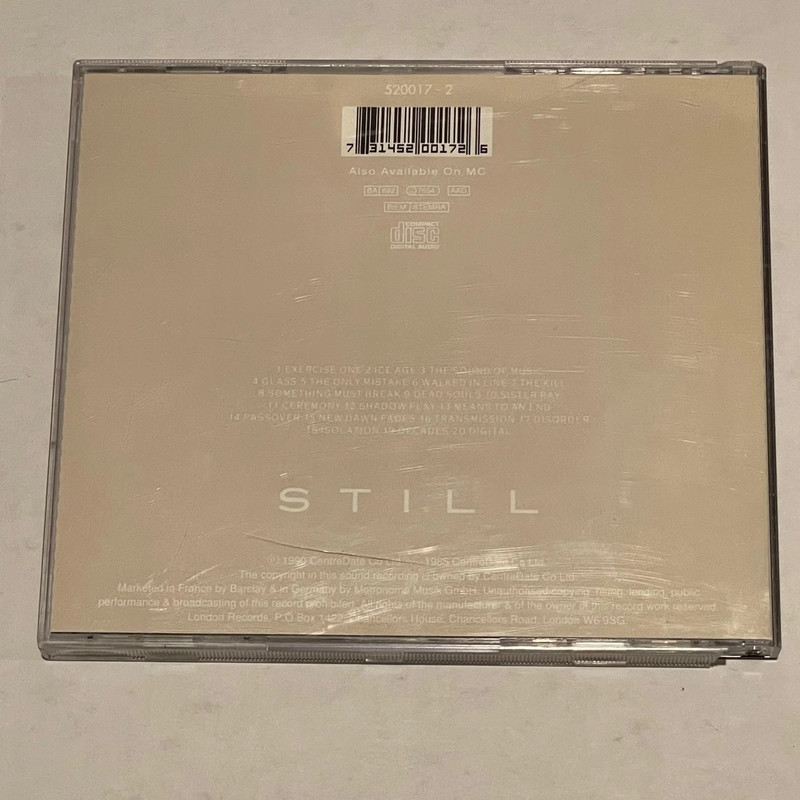 Joy Division - Still CD album new wave post punk 90s rare 3