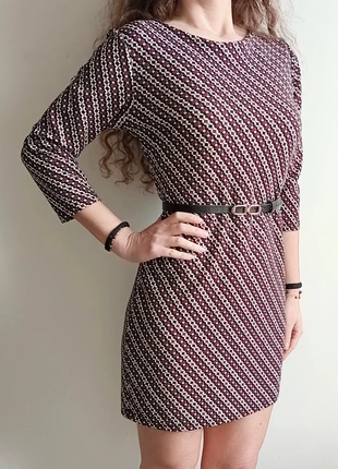 Y2k vintage A-line mini dress with zip on the back, geometrical pattern, preppy whimsical - (S), marque: y2k, état: Très bon état, taille: S / 36 / 8, 5,99 €, 6,99 € Protection acheteurs incluse