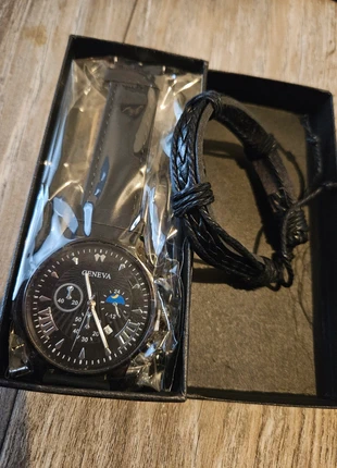 Mens watch & bracelet set, brand: Geneva, condition: New with tags, size: One size, £3.00, £3.85 includes Buyer Protection