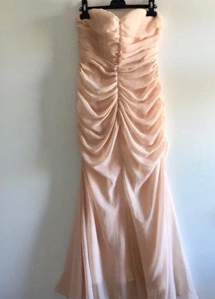 Robe bustier longue drapée nude rose poudré T36, brand: Vera Lucci, condition: New without tags, size: S / 36 / 8, €8.00, €9.10 includes Buyer Protection