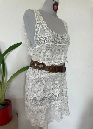 Lace dress, western vibes, boho spirit, Coachella, très wild Cowgirl lace, festival, marke: Gina Tricot, zustand: Sehr gut, größe: L / 40 / 12, 5,00 €, 5,95 € inklusive Vinted-Käuferschutz