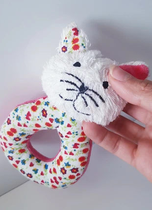 Hochet doudou peluche en tissu , marque: Vertbaudet, état: Très bon état, taille: 1-3 mois / 56 cm, 2,00 €, 2,80 € Protection acheteurs incluse