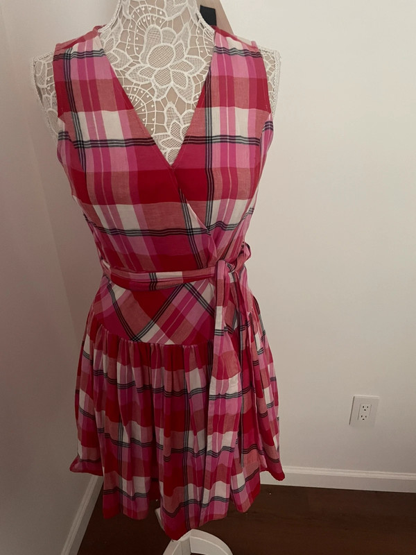 New Tommy Hilfiger red plaid dress sz 4 5