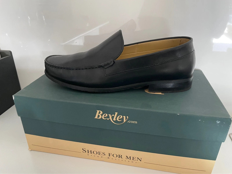 Bexley mocassins chaussures homme noir cuir 42 TBE Vinted