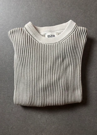 Pull col rond | taille L | bizzbee , couleur blanc vert très bon état, état: Neuf sans étiquette, taille: L, 22,00 €, 23,80 € Protection acheteurs incluse