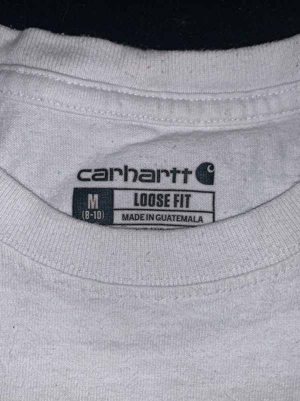 White Carhartt Men’s Shirt Medium w/pocket Loose Fit 2