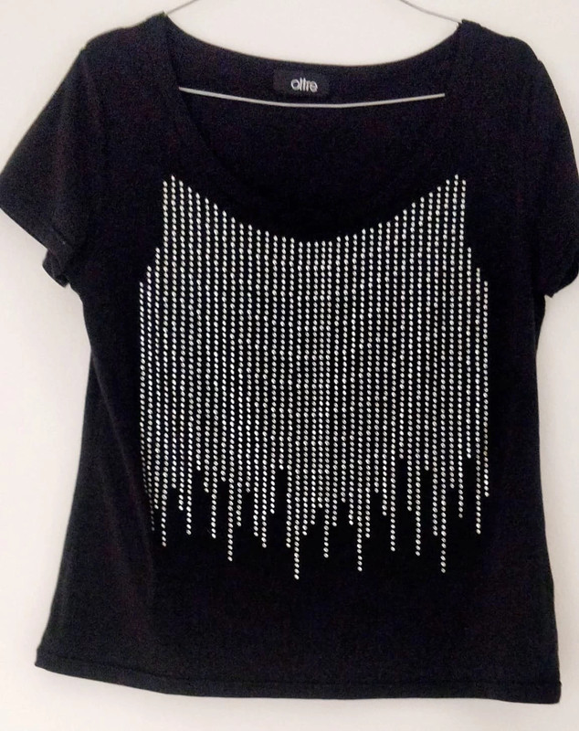 T shirt cheap con brillantini