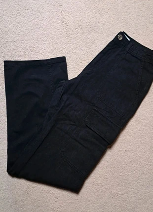 Pantalon Cargo Zara Noir Vintage Retro Old Money Y2k, marque: Zara, état: Très bon état, taille: W25 | FR 34, 15,00 €, 16,45 € Protection acheteurs (Pro) incluse