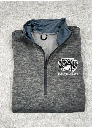 Pull à zip adidas brodé gris | Taille : M, brand: adidas, condizioni: Ottime, taglia: M, €16.90, €18.45 include la Protezione acquisti