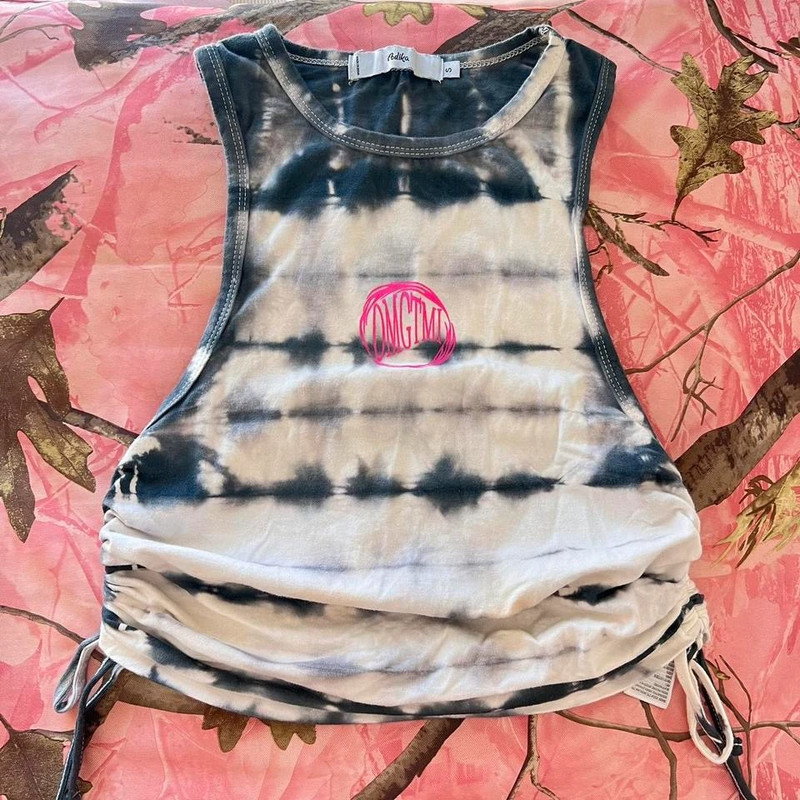 tie dye crop top with tie sides 5