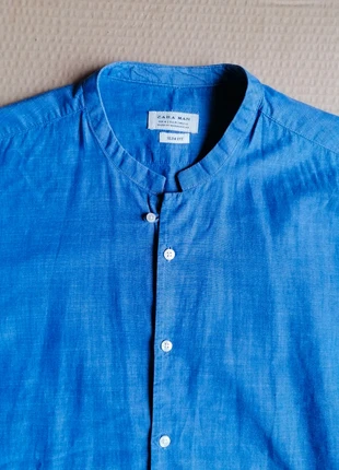 Camicia slim fit con colletto alla coreana Zara man, marke: Zara, zustand: Sehr gut, größe: M, 6,00 €, 7,00 € inklusive Vinted-Käuferschutz
