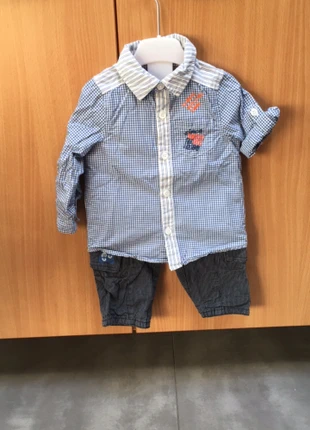 Ensemble garçon 1 an / chemise carreaux bleu, blanche et pantalon bleu Ligné / orchestra , marca: Orchestra, estado: Muy bueno, tamaño: 9-12 meses / 74 cm, 5,00 €, 5,95 € Protección al comprador incluida