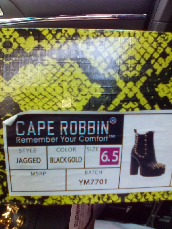 Platform spike black boots new in box 2